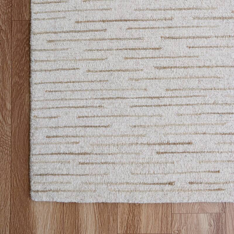Sevita Contemporary Brushstroke Striped Area Rug