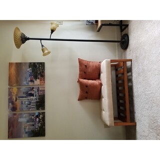 Porch & Den Roswell Multicolor Tufted Fabric Bench