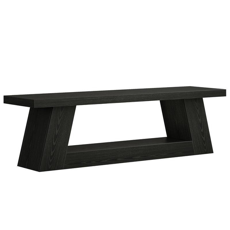 Extra Long TV Stand for TVs, Wooden Media Console with Storage Shelves, Entertainment Center for Living Room, Bedroom