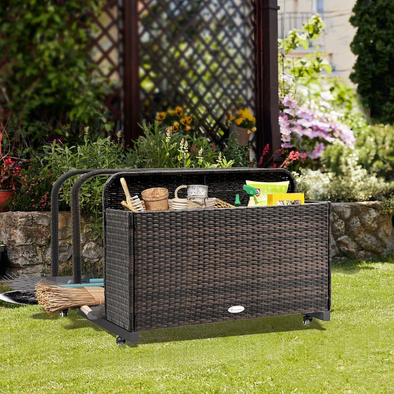 Outdoor Wicker Patio Poolside Deck box