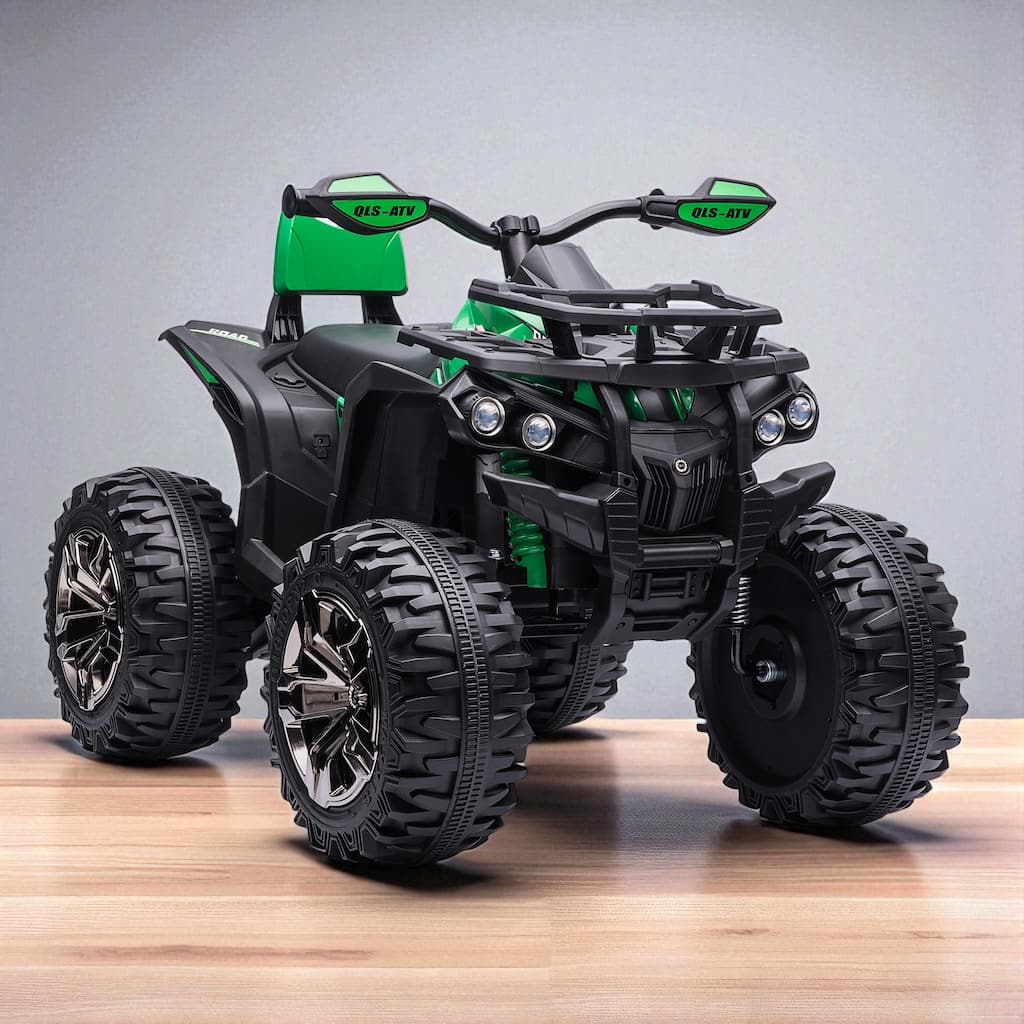 12V Kids 4-Wheeler Ride-On ATV with LED Headlights, Music, Wide Wheels, and Acceleration Pedal for Boys & Girls
