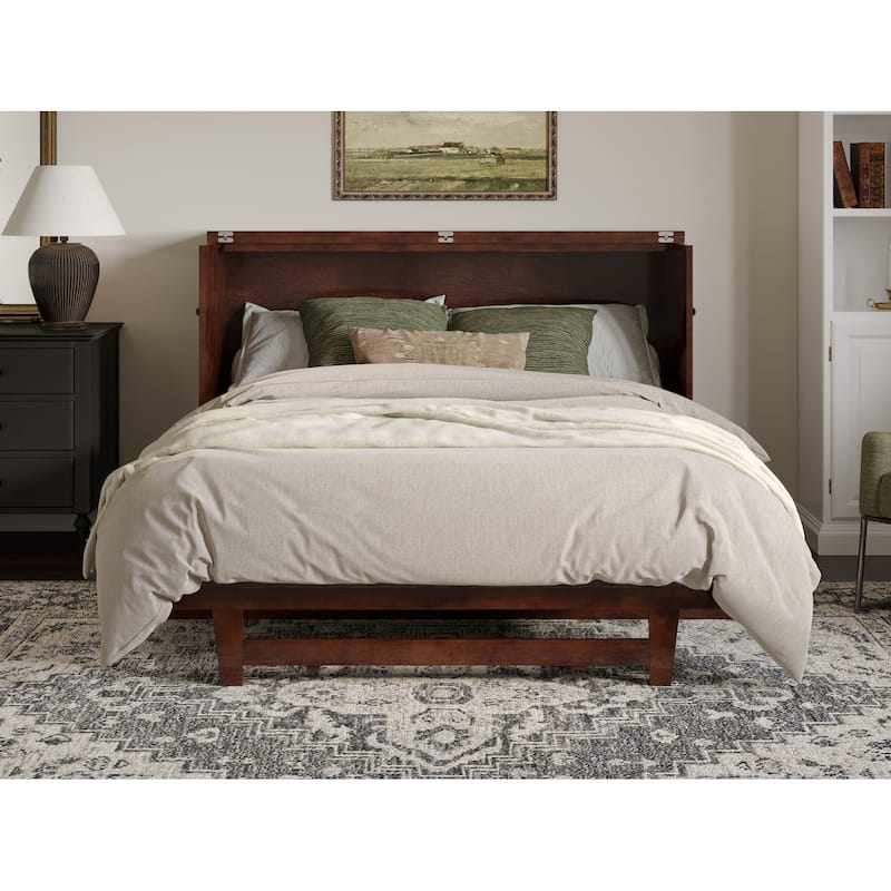 Santa Fe Murphy Bed Chest with Mattress and Built-in Charger