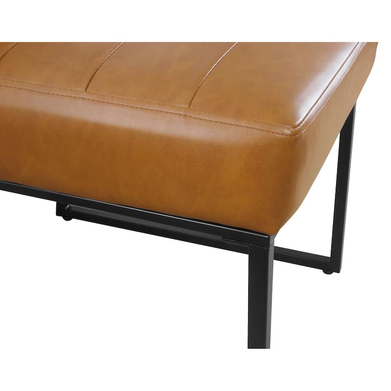 HomePop Channeled Upholstery Dining Chair on metal frame -Single Pack