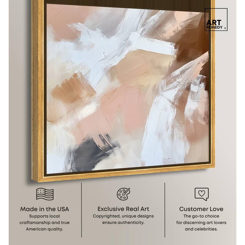 Taupe and Ash I Canvas by Art Remedy