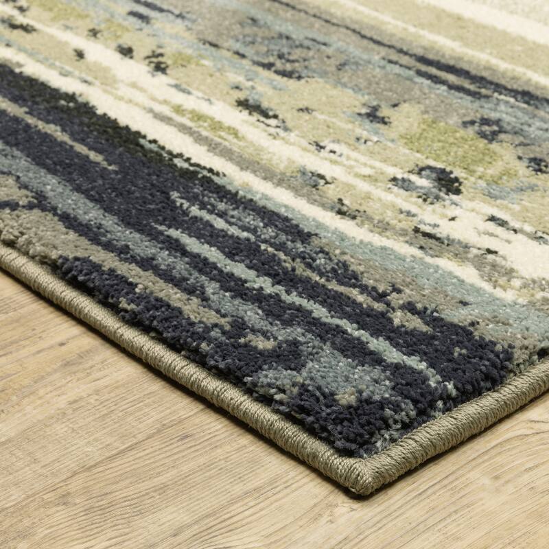 Style Haven Salinas Modern Abstract Blue/ Green Indoor Area Rug