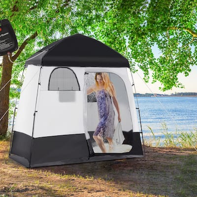 Outsunny Shower Tent, Privacy Shelter for Camping, Dressing Changing Room, Portable Instant Outdoor Shower Tent