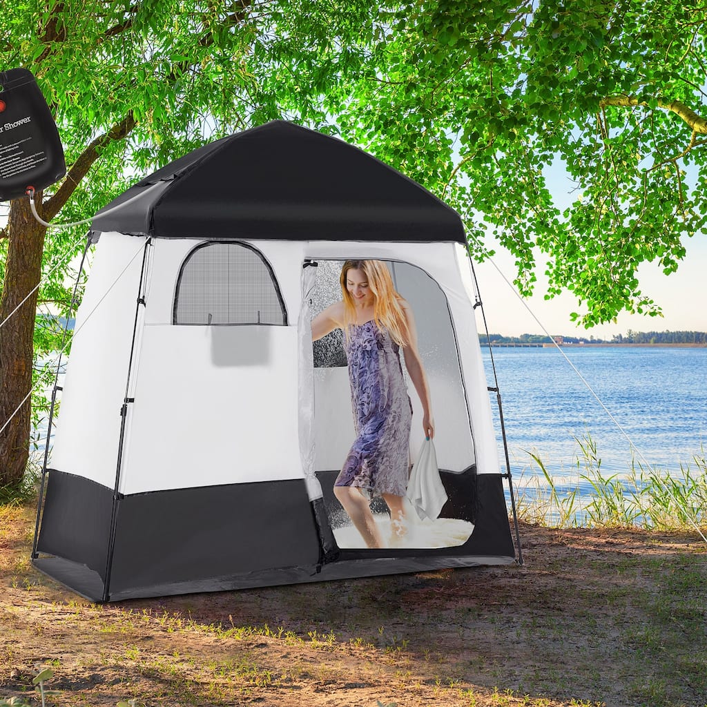 Outsunny Shower Tent, Privacy Shelter for Camping, Dressing Changing Room, Portable Instant Outdoor Shower Tent