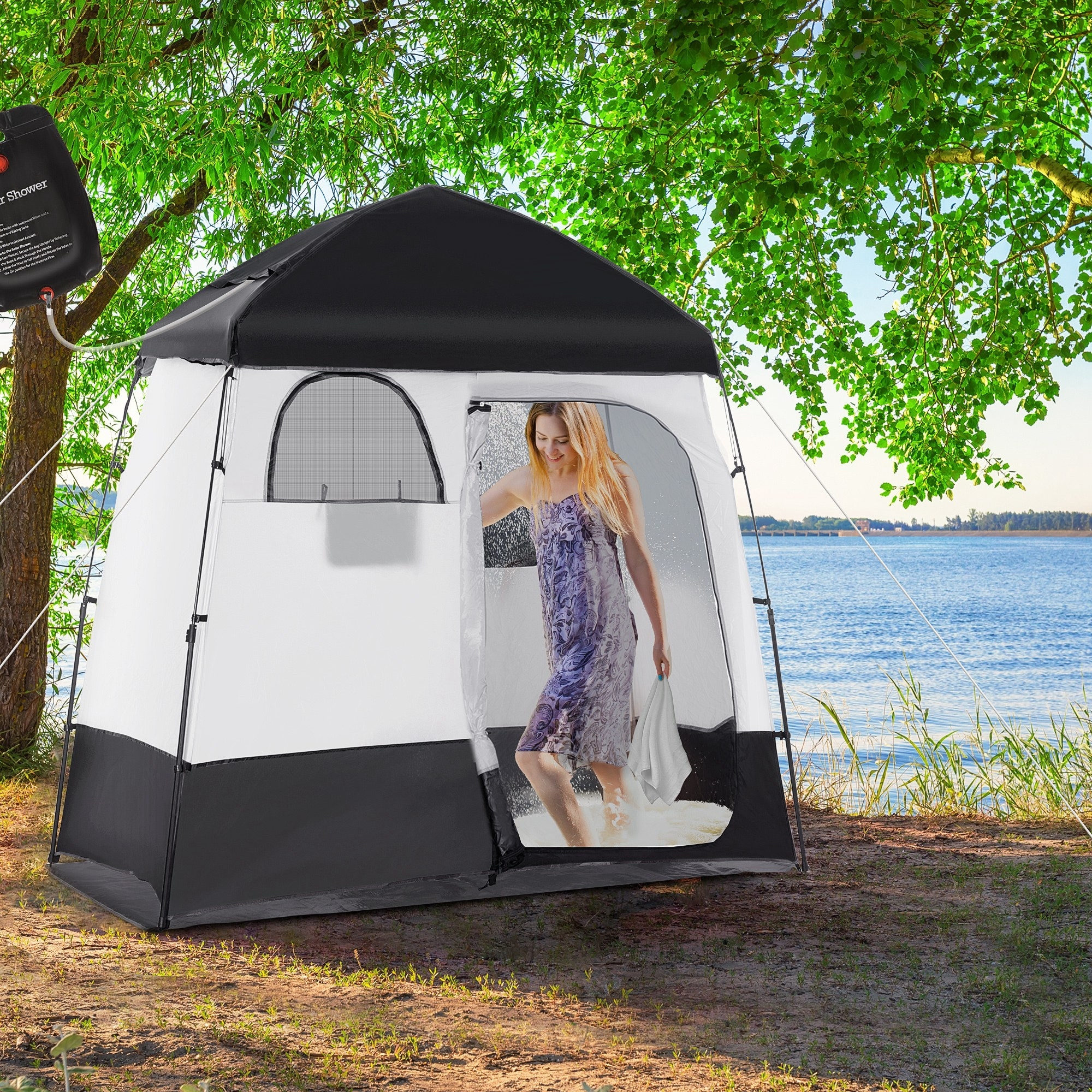 Outsunny Shower Tent Privacy Shelter for Camping Dressing Changing Room Portable Instant Outdoor Shower Tent On Sale Bed Bath Beyond 35803800