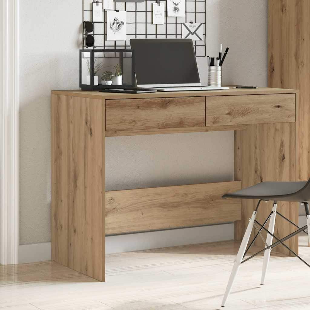 vidaXL Desk Artisan oak Engineered wood Medium Desk Rectangular