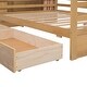 preview thumbnail 9 of 23, Full Size Wood House Bed with Two Drawers,Shlves and Small Wardrobe