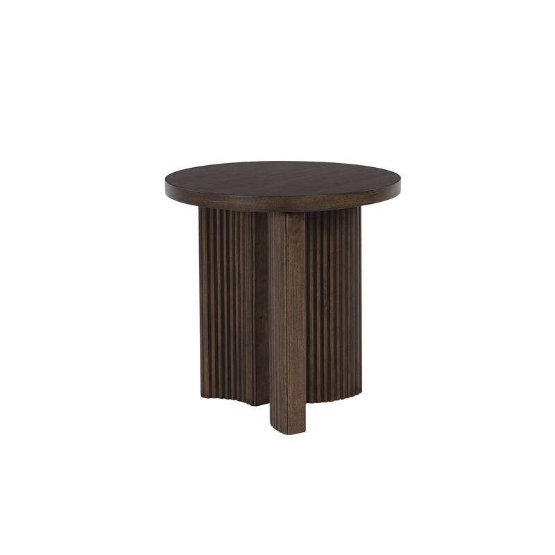 Signature Design by Ashley Korestone Dark Brown End Table - 24"W x 24"D x 24"H