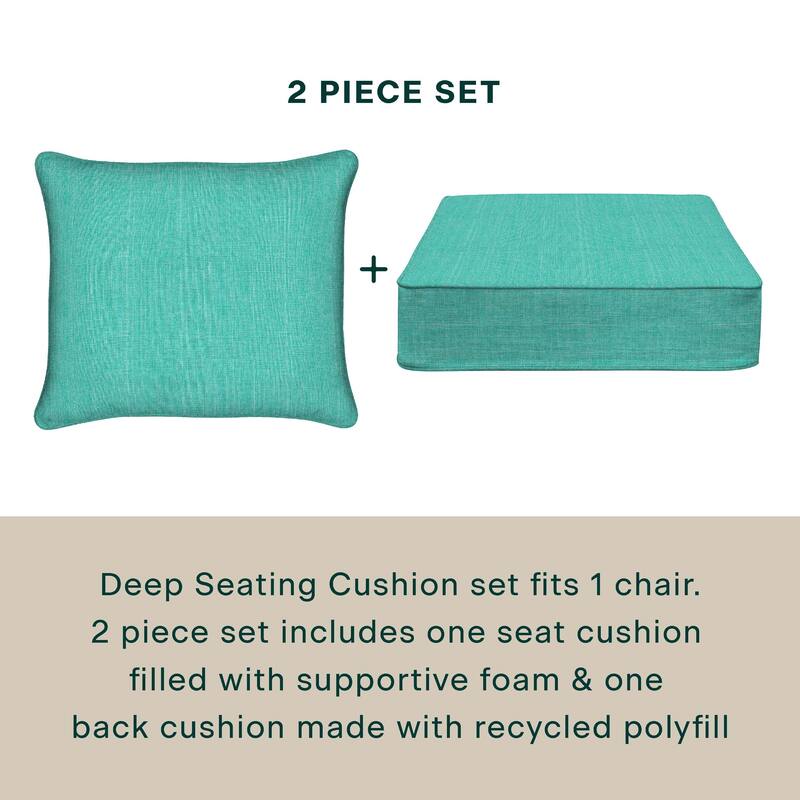 Outdoor Deep Seating Lounge Chair Cushion