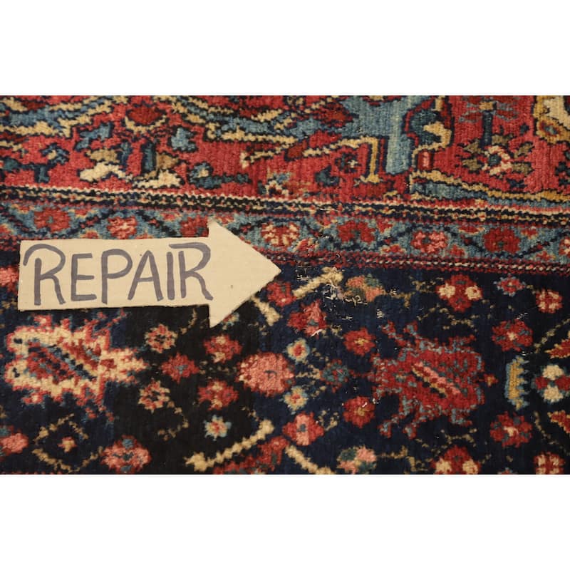 Hand Knotted Oriental 100% Wool Carpet Traditional Floral Oranges & Rust Malayer Area Rug - 13' 5'' X 11' 1''