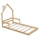 preview thumbnail 5 of 25, Twin Size House-Shaped Headboard Floor Bed with Handrails