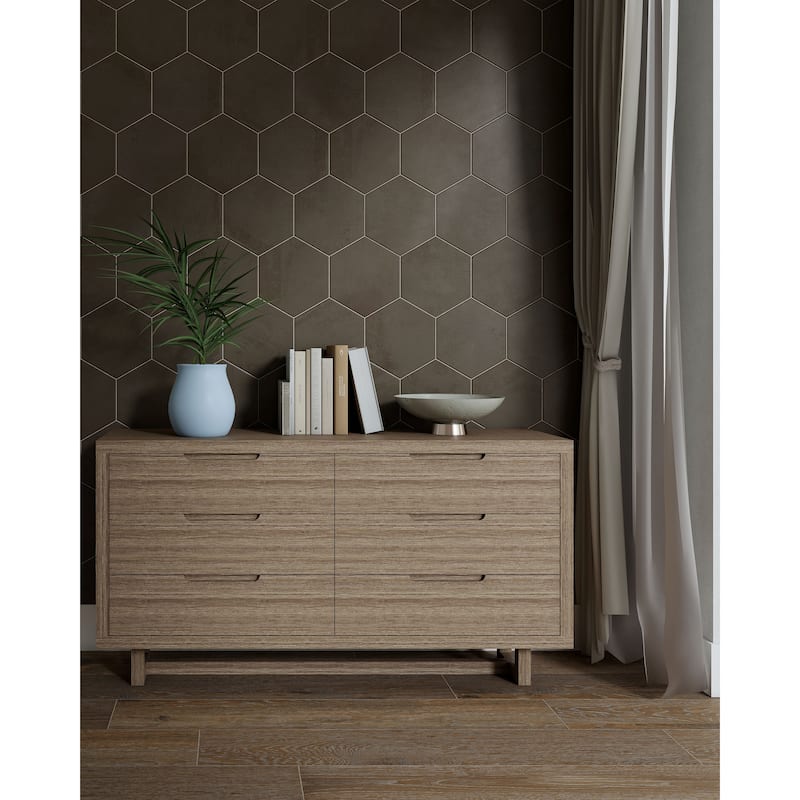 Arcadian Hexagon 9 in. x 10 in. Glazed Porcelain Wall and Floor Tile