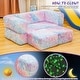 preview thumbnail 21 of 30, Grondin Kids Modular Loveseat with Ottoman, Convertible Sofa Bed with Sherpa Upholstered and Density Sponge Padding