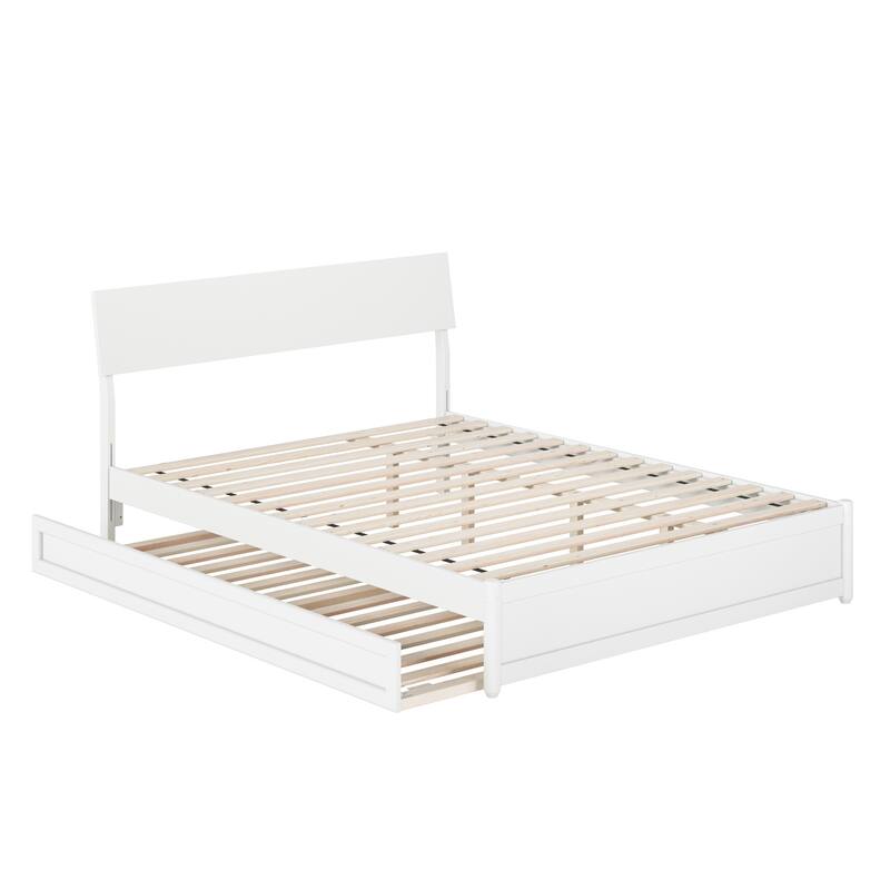Norla Wood Platform Bed with Trundle