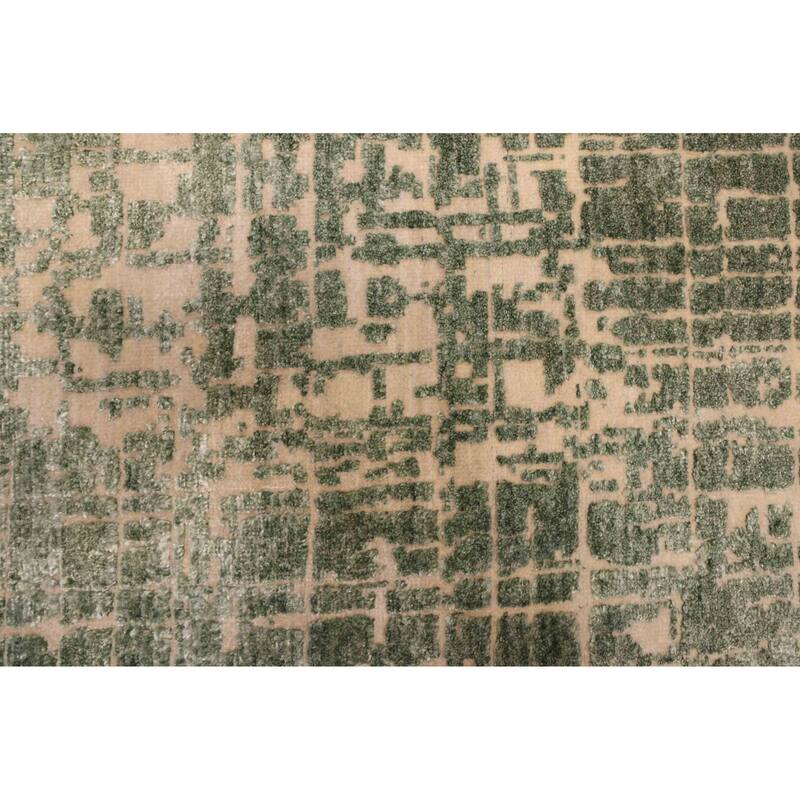ECARPETGALLERY Hand-knotted Legacy Dark Green Silk, Wool Rug - 2'7 x 12'3