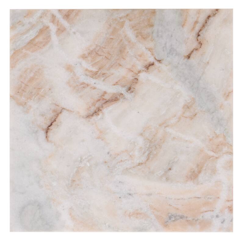 SAFAVIEH Couture Macklyn Square Marble Top Accent Table - 10"W x 10"D x 18"H