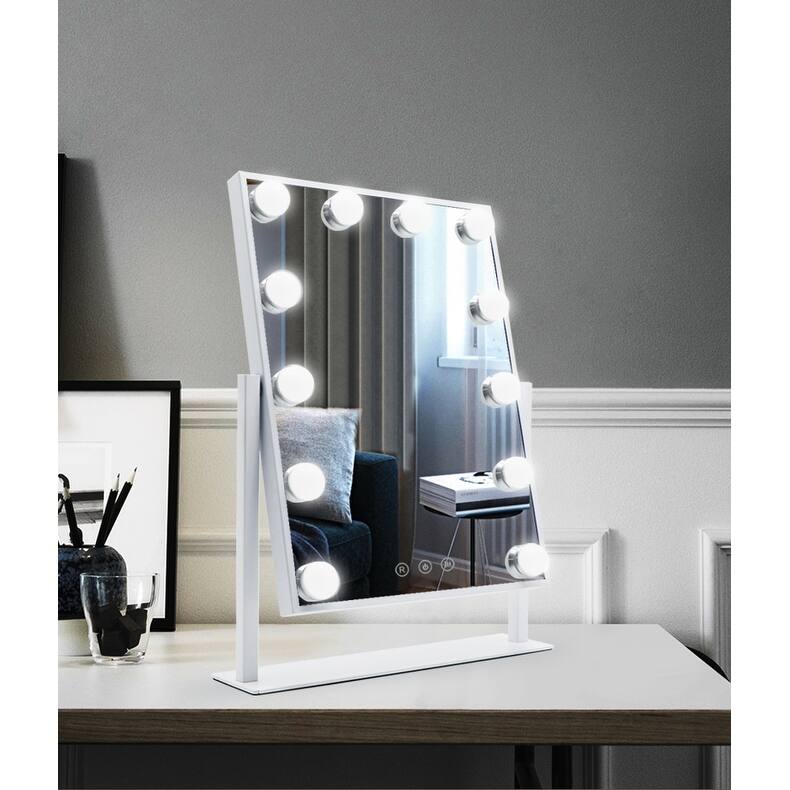 LED Bulbs Hollywood Makeup/Vanity Mirror with 10X Magnification Mirror - 15X19 inches