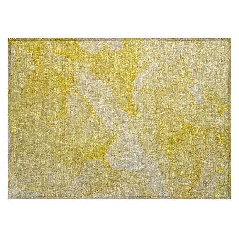 Dax Modern Art-Inspired Weather Resistant Blended Style Outdoor Rug