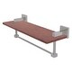 preview thumbnail 7 of 16, Allied Brass 16 Inch Solid IPE Ironwood Shelf with Integrated Towel Bar