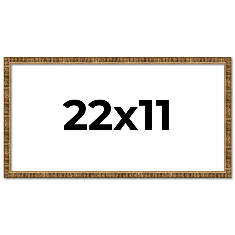 22x11 Frame Gold Picture Frame - Complete Modern Photo Frame Includes