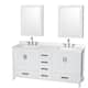 Option White / Giotto Quartz Top / Brushed Chrome