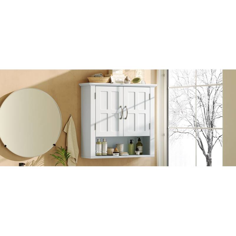 Bathroom Wall Storage Cabinet, Multi -functional Wall Mounted Cabinet with Adjustable Shelves, Medicine Cabinet