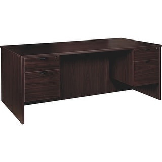 Lorell Prominence 2.0 Espresso Pedestal Desk - 2-Drawer - Bed Bath ...