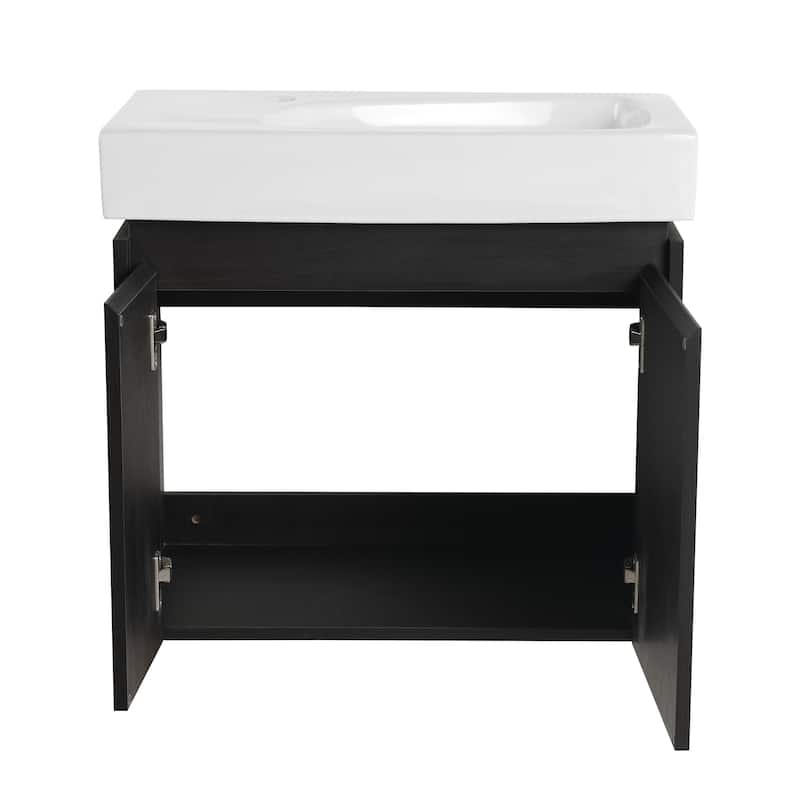 Bathroom Vanity With Sink In 16/20/24/30/36 Inch, Floating Bathroom Vanity With Soft Close Door