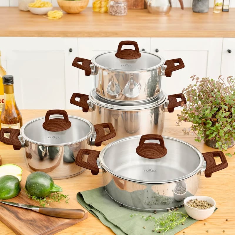 Karaca Stainless Steel Cookware Set of 4
