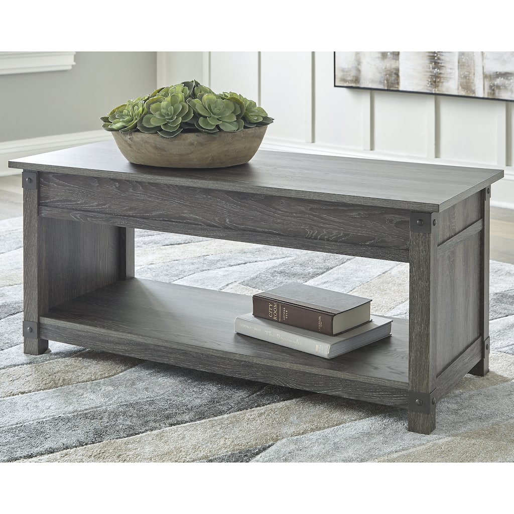 Freedan Rectangular Lift Top Cocktail Table - 44"W x 20"D x 19"H