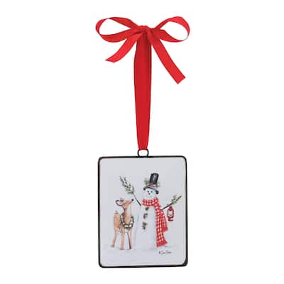 Snowman and Reindeer Christmas Ornaments - 5.25" - 12ct
