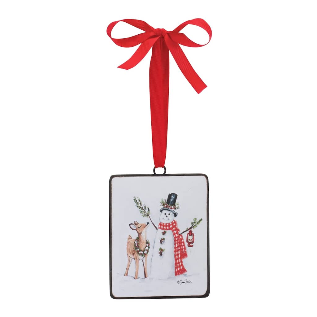 Snowman and Reindeer Christmas Ornaments - 5.25" - 12ct