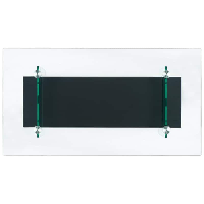 SAFAVIEH Kayley Modern Glass Coffee Table - 43.3" x 23.6" x 16.5"
