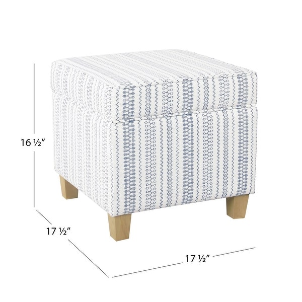 dimension image slide 5 of 15, Carson Carrington Birkerod Square Lift-off Storage Ottoman