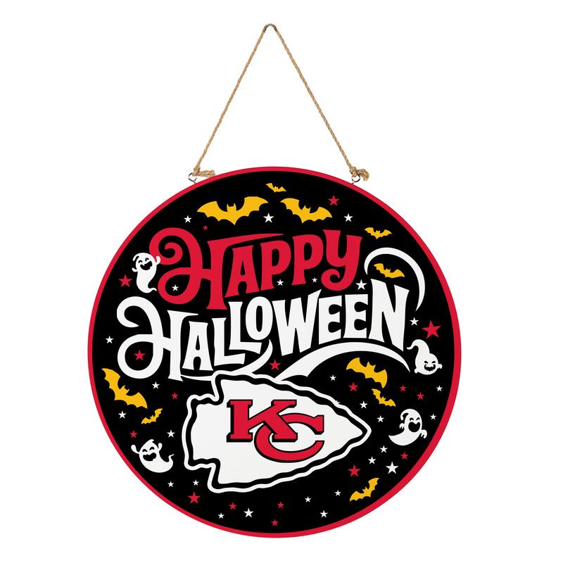 Kansas City Chiefs 18" x 18" Halloween Door Décor Wall Sign