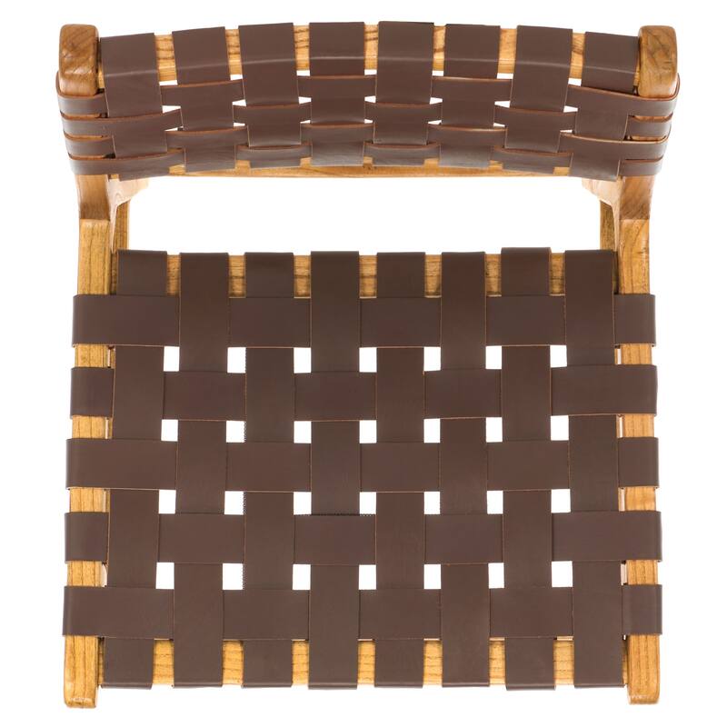 SAFAVIEH Home Adah 27-inch Leather Counter Stool - 20"Wx20"Dx41"H