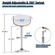 preview thumbnail 53 of 78, Bar Stools Adjustable Height Swivel Faux Leather Armless Barstools