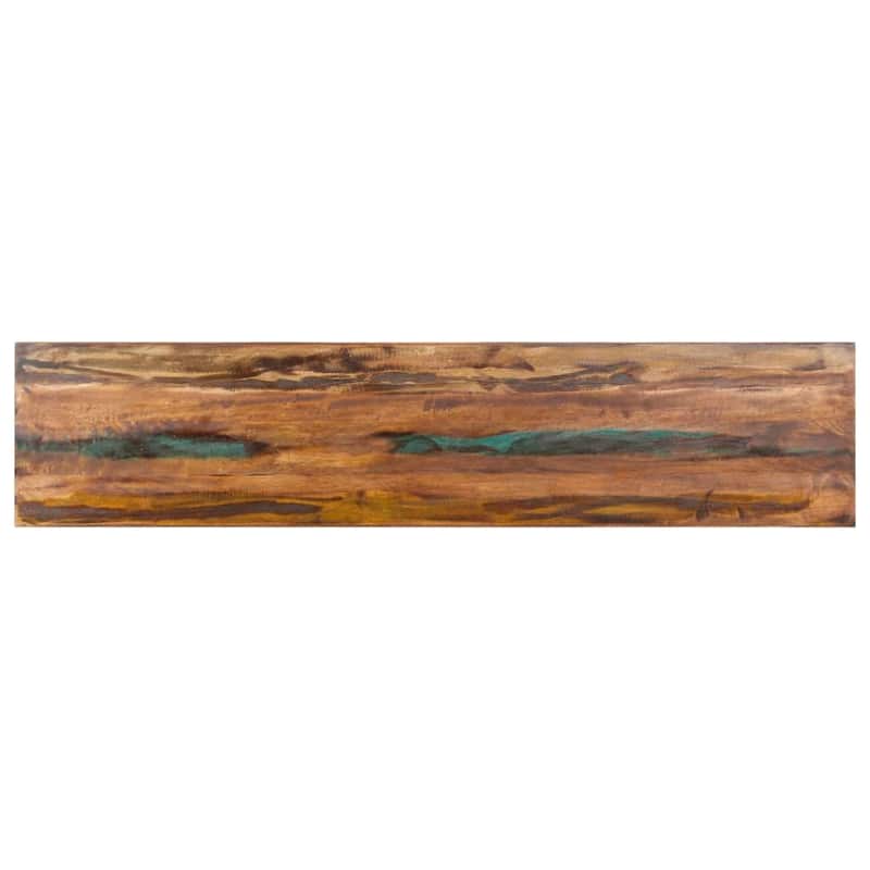 vidaXL Bench Steel Wooden Outdoor Bench 43.3"/63" Solid Mango/Reclaimed Wood