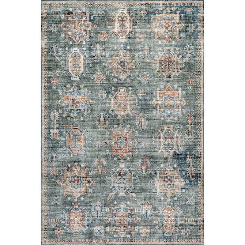 Nuloom Philomena Medallion SplashGuard Machine Washable Area Rug