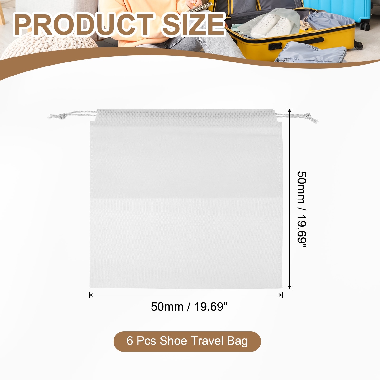 Shoe Bags for Travel Dustproof Drawstring Bags Dust Cover