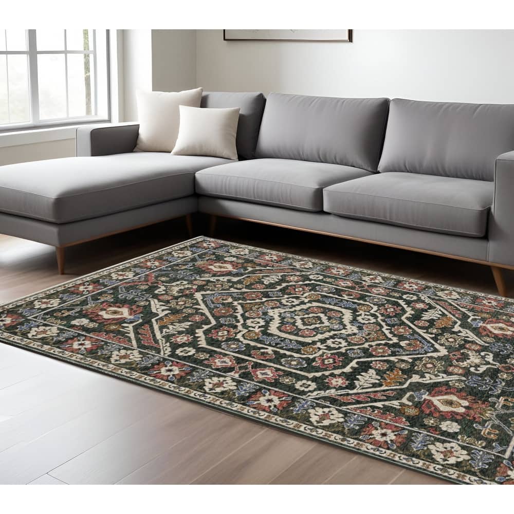 HomeRootsFloral Traditional Runner Area Rug