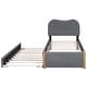 preview thumbnail 7 of 30, Full Upholstered Platform Bed with Practical Trundle for Additional Sleeping Space