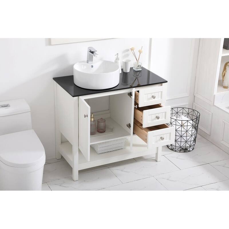 Elegant Lighting VF16236 Ralph 36" Free Standing Single Basin Vanity - Blue