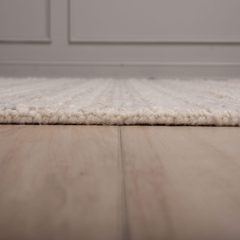 Alora Decor Lofton Geometric Stripe Textured Modern Wool Rug