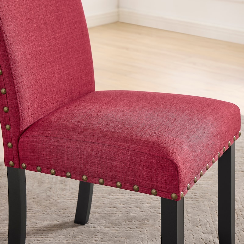 Copper Grove Humboldt Nailhead-trim Fabric Dining Chairs (Set of 2)