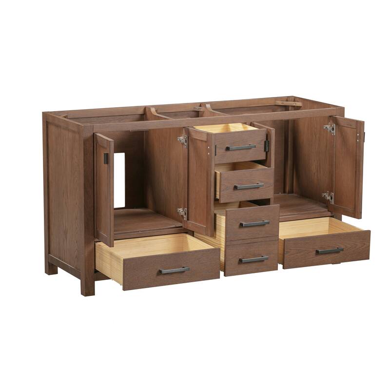 Avanity Modero 60 in. Double Sink Bathroom Vanity with Engineered Stone Top - 61"W x 22"D x 35"H