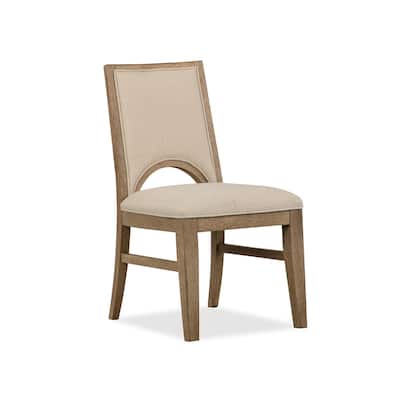Magnussen Home Tristan Swiss Coffee Upholstered Side Chair Two Pack - 19.75''W x 24.19''D x 36''H
